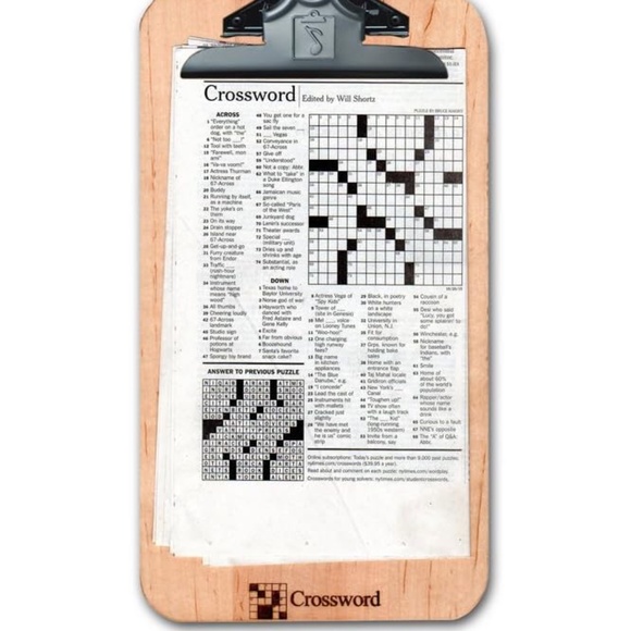 Winwood Designs Solid Maple Crossword Puzzle Clipboard NWOT - Picture 1 of 10